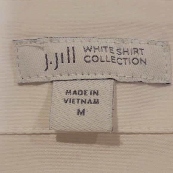 J. Jill White Shirt Collection Off Shoulder Top M Cotton Blend - Picture 9 of 14
